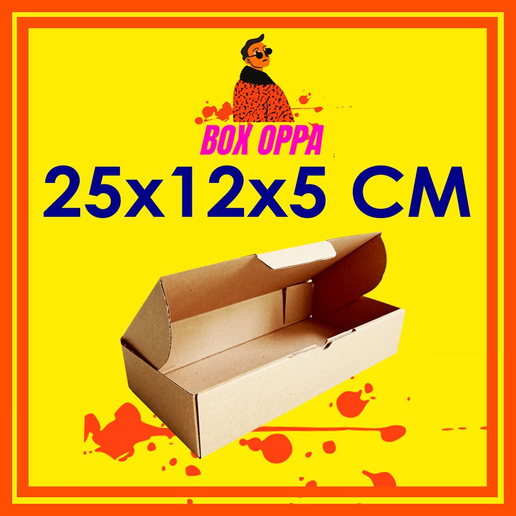

Kardus Dus uk 25x12x5 cm (ECER) Die Cut Box Kotak Packing Baju Makanan hampers,snackbox dll