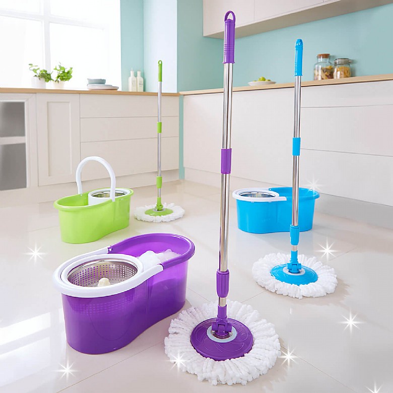 PROMO!! Alat Pel Lantai Super Praktis Spin Mop Super - Alat Pel Lantai putaran 360* serbaguna spin mop gratis 2 kain pel