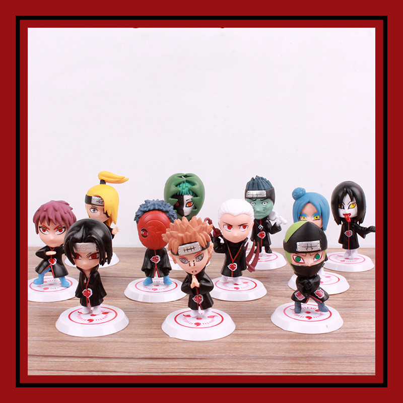 Elbcos Akatsuki Uchiha sasuke KillerB sakura madara kakashi Zabuza Hidan Haku Orochimaru Qver model action figure Mainan