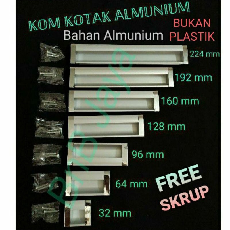 Handel Tanam 2545 Kom Almunium uk. 128 mm (TA 41/TA41) Tarikan Sliding Pintu