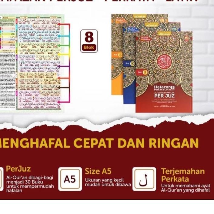 Big Sale - Alquran Hafalan Mudah Quran Tajwid  Al Quran Hafazan Per Kata Latin  8 Blok Warna Terjema