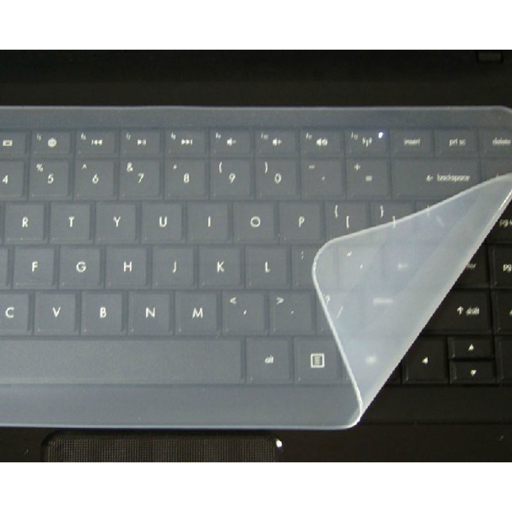 VEZ Keyboard Silikon Warna Putih Transparan Universal untuk Laptop 14-inch