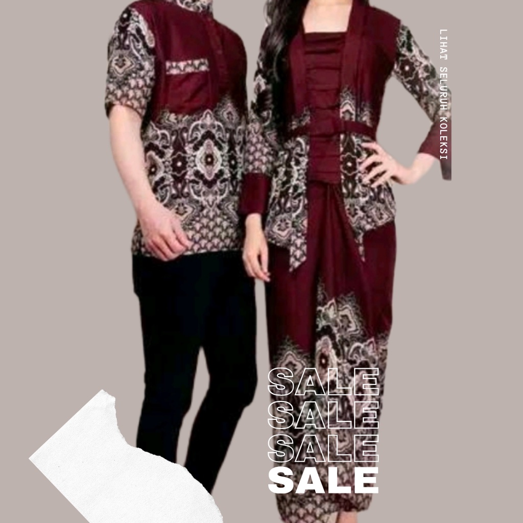 Couple Irwansyah Batik Pasangan Sarimbit Couple Baju Capel Keluarga Kemeja Capelan Suami Istri Kapel