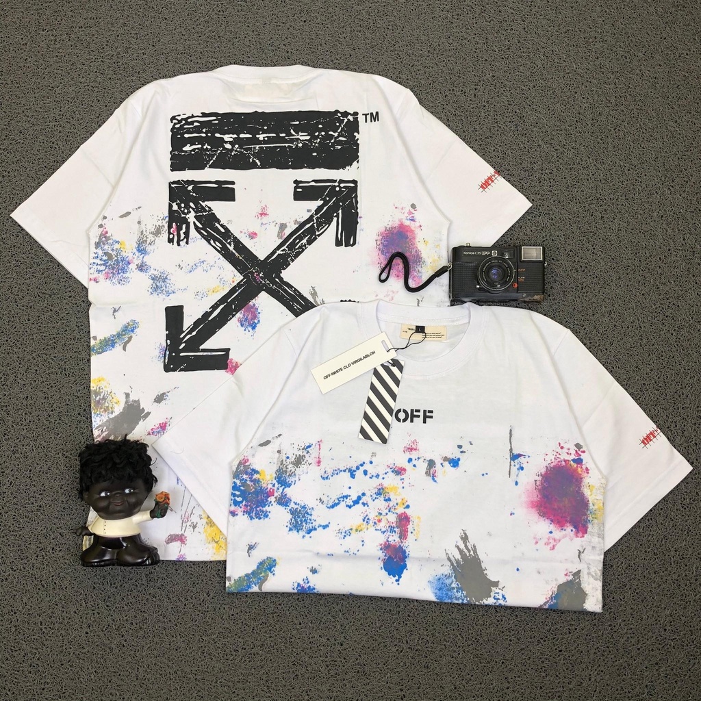 T SHIRT KAOS OFF WHITE GALAXY PUTIH ARROW PREMIUM AUTHENTIC BESTSELLER