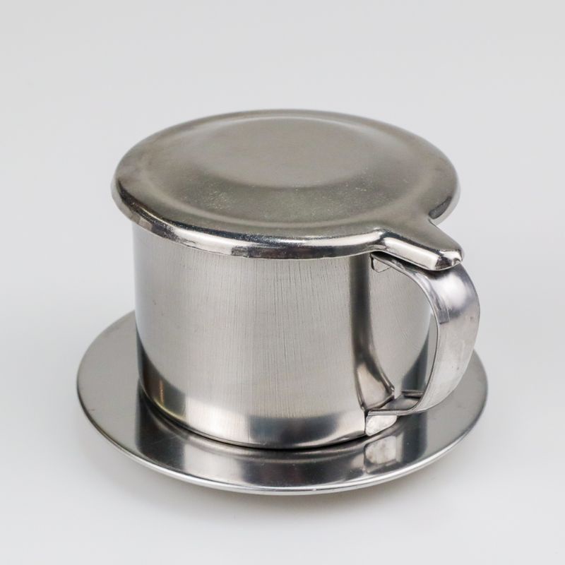 One two Cup saring kopi vietnamese coffee drip pot stainless steel 100ml 8 quai 9.5ml x 6.5ml LC1