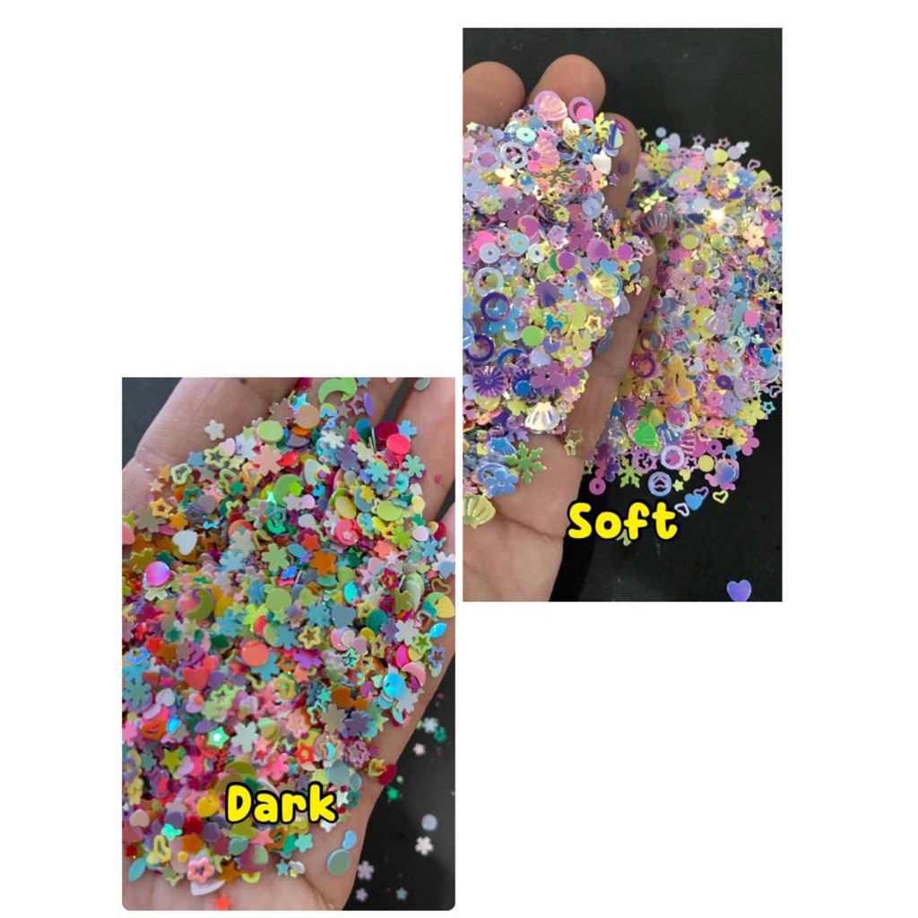 Mix glitter star snowflake glitter hiasan kuku scrapbooking make up