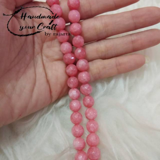 7.7 BIG SALE Butir Batu Pink Borneo Natural Stone Bead