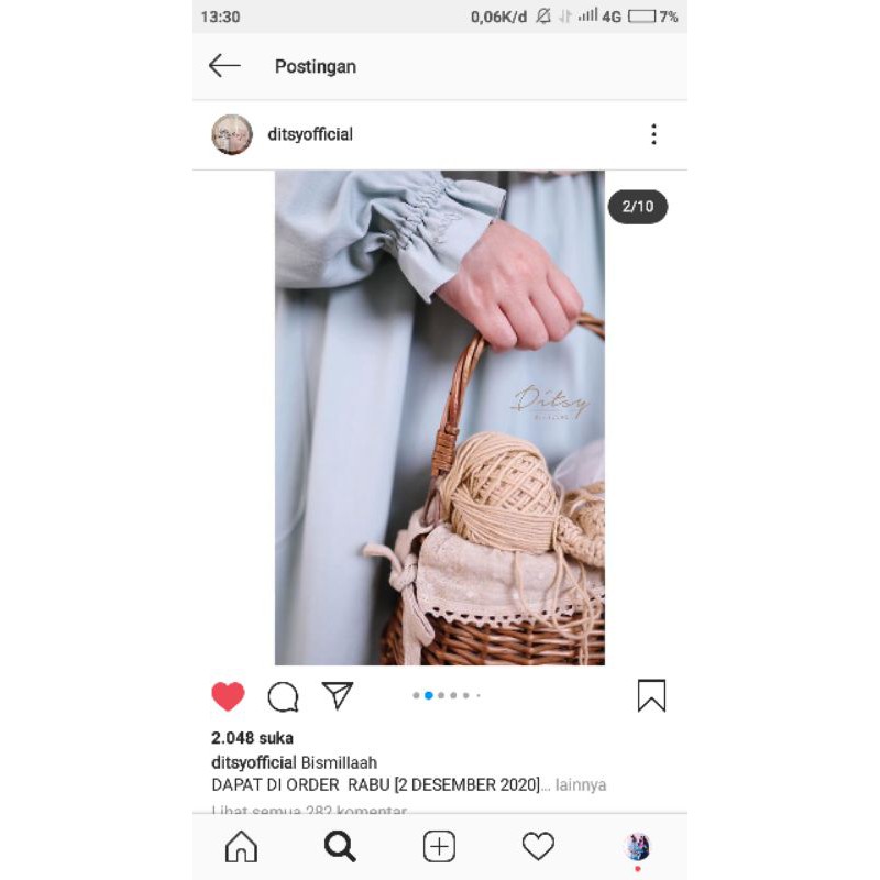 Ditsy Visline Pistachio size L