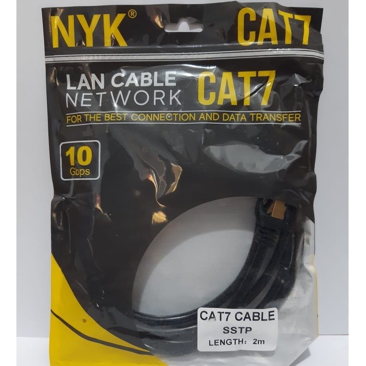 KABEL LAN Cat 7 NYK 2 Meter gold plated original Cable lan cat7 2M