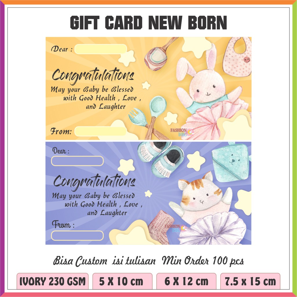 ❤ Fashionbabies ❤ KARTU UCAPAN / GIFT CARD C