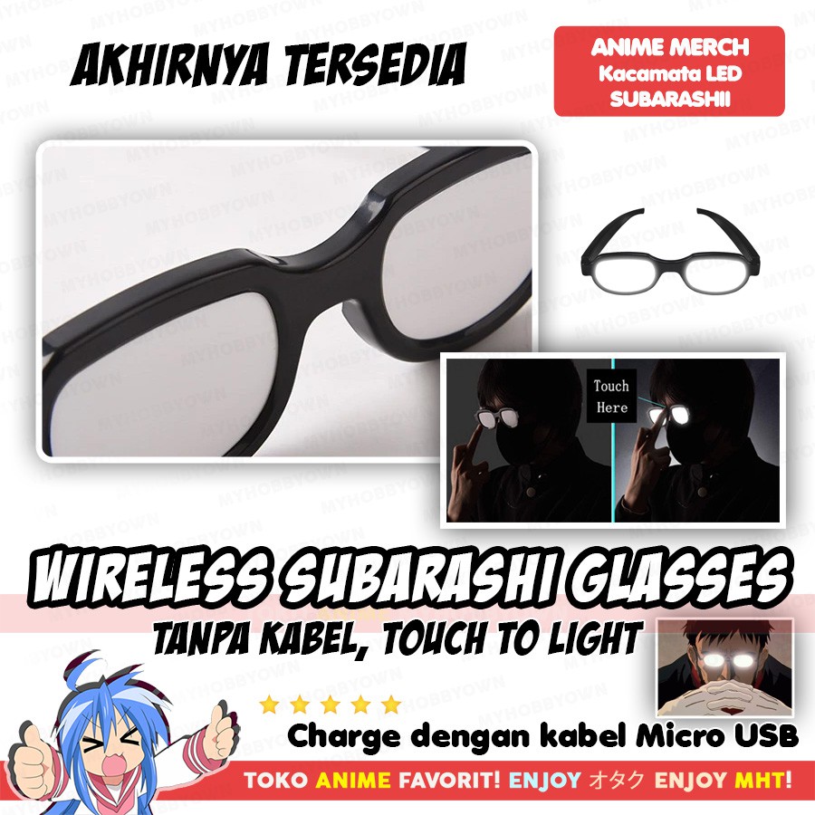 Kacamata Subarashii LED Party Halloween Kostum Cosplay Anime Detective Conan Sakamoto Wibu