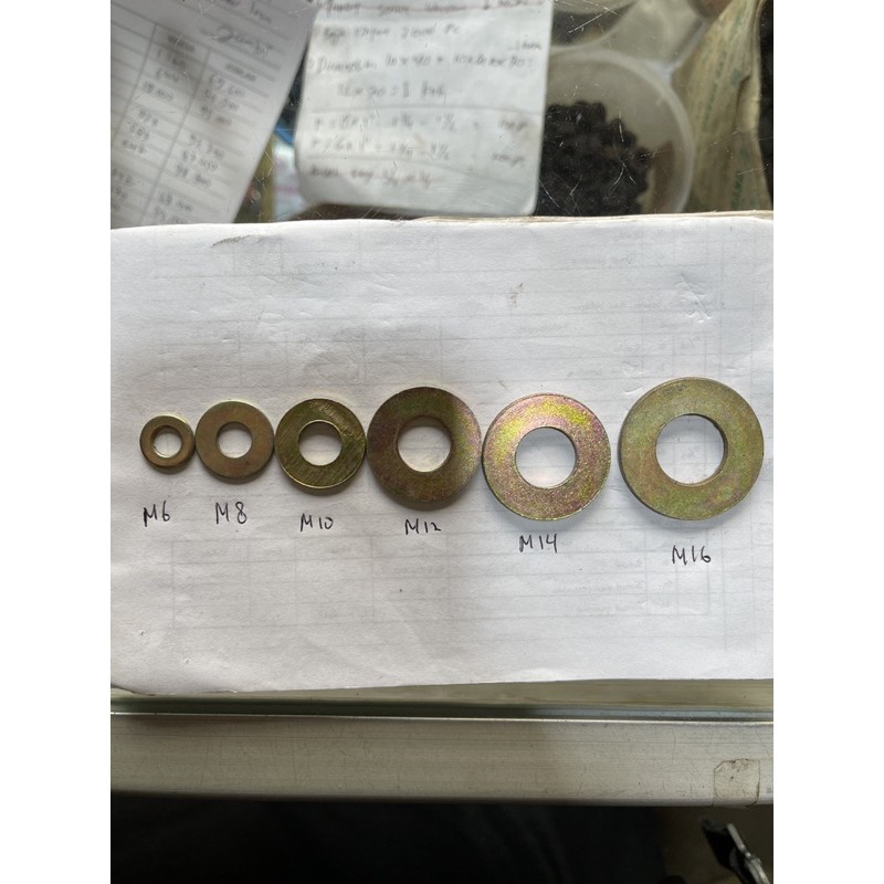 Terlaris Ring Plat Kuning M6 ~ M16 - Ring Plat Kuning Kunci 10 ~ 24 - Washer Plate 9YjML5ju6GxzLaJ