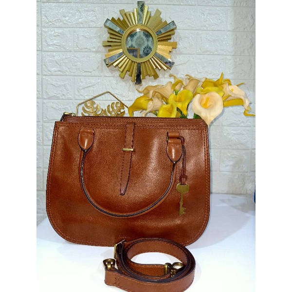 Fossil Ryder Satchel Brown