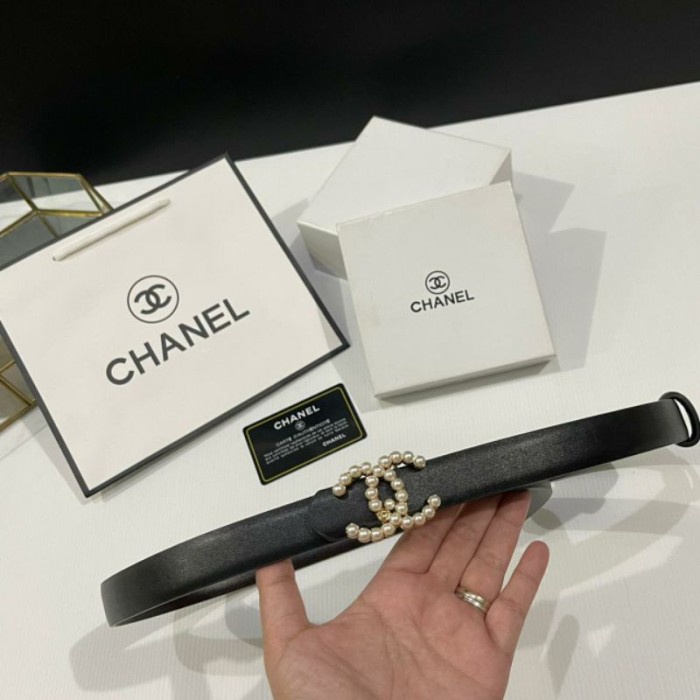 

(TERLARIS) BELT 2.5cm CHANEL PEARL PREMIUM SINGLE FREE BOX + PAPERBAG