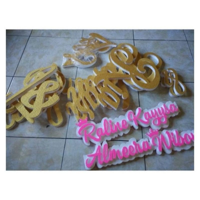 Nama Backdrop Styrofoam/Gabus