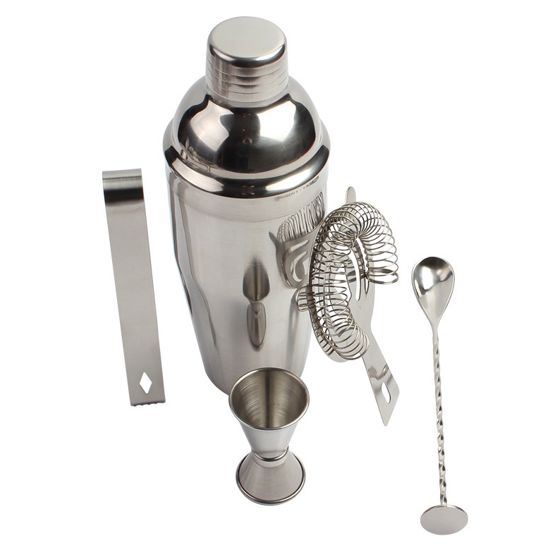 Bartender Drink Bar Set Cocktail Shaker Stainless Steel 5 in 1