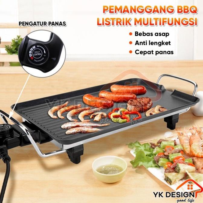 K DESIGN YK-816 Alat panggang daging BBQ elektrik Pemanggang listrik