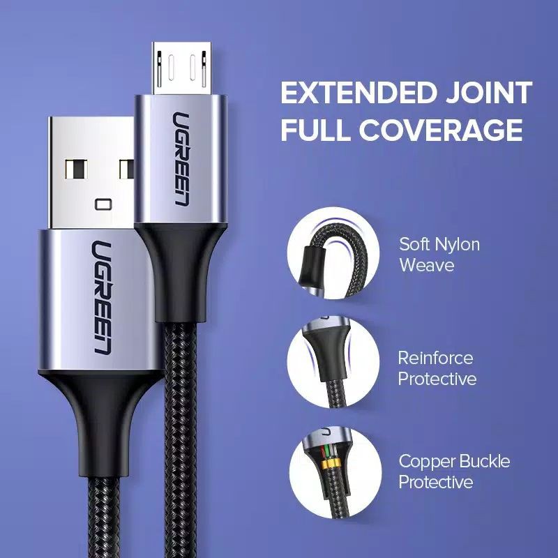 UGREEN Kabel Data/Charger USB to Micro USB Fast Charging 3A