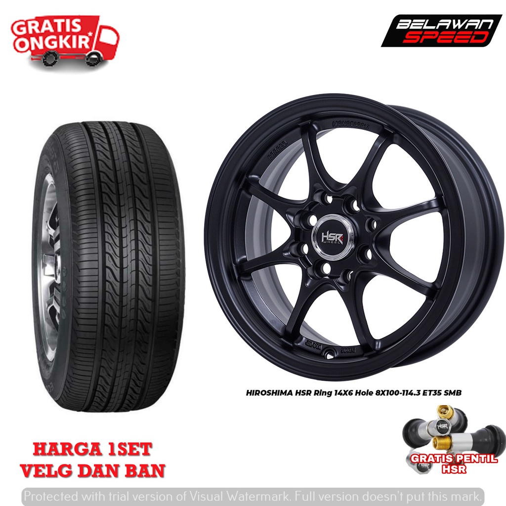 PAKETAN VELG RACING DAN BAN MOBIL MURAH RING 14 UNTUK MOBIL BALENO ACCORD HYUNDAI ACCENT CARRY R14 H