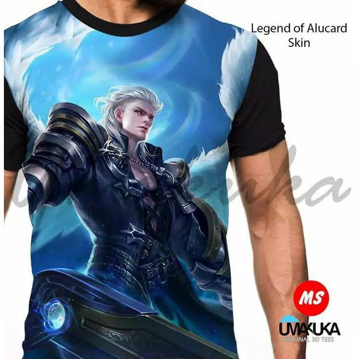KAOS TSHIRT COWO PRIA UMAKUKA 3D MOBILE LEGEND OF ALUCARD SKIN