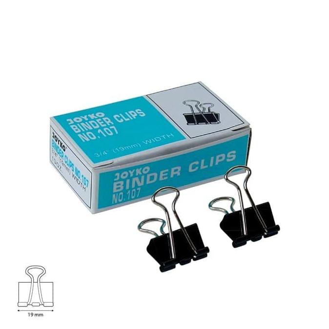 

Binder Clip / Klip / Penjepit Kertas Joyko 107 / 1 BOX 12 PCS