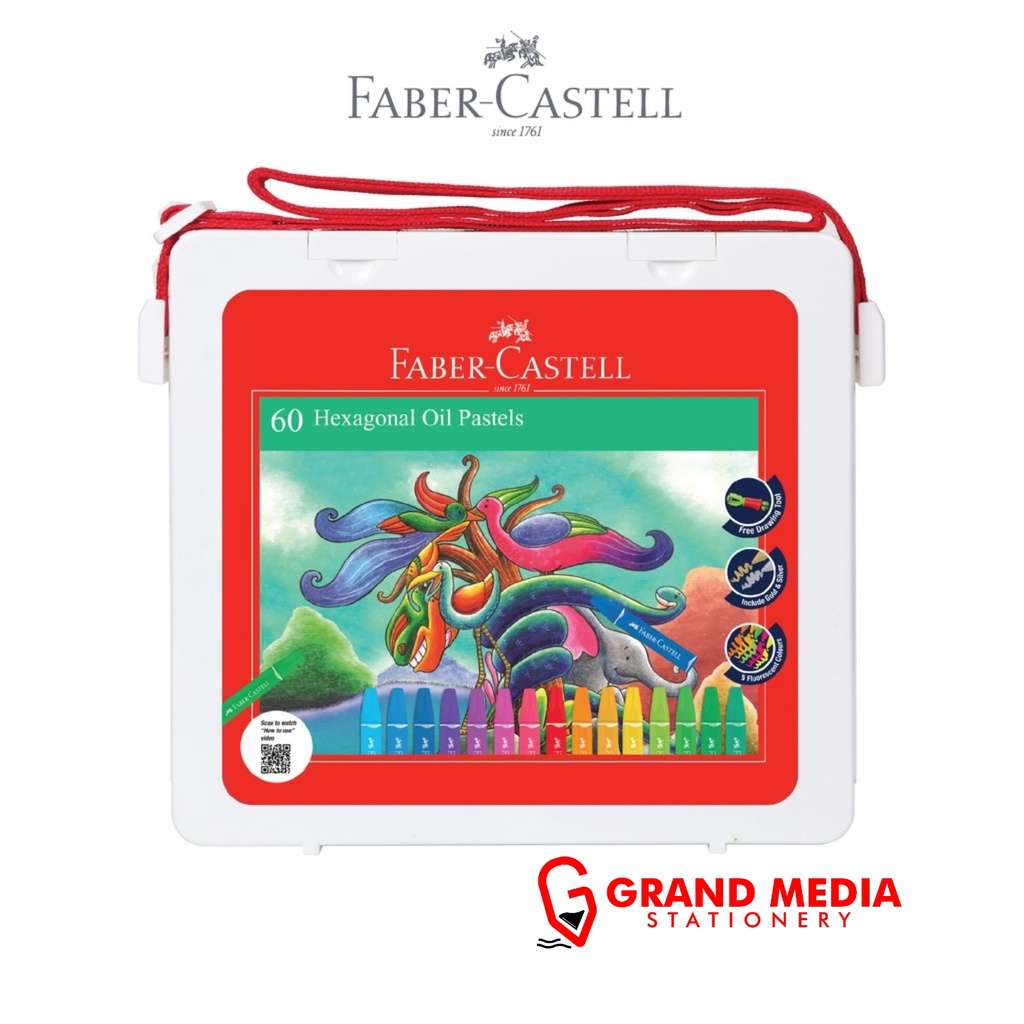 

[GRAND MEDIA] CRAYON / OIL PASTEL FABER CASTELL HEXAGONAL 60 WARNA