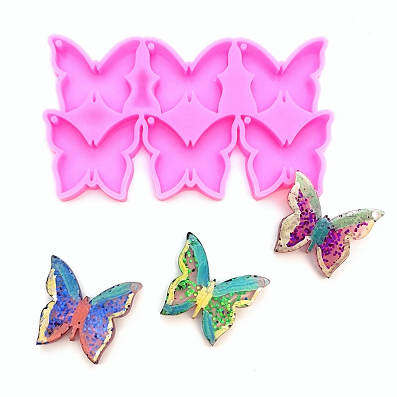 Siy Cetakan Resin Bentuk Butterfly Tag Bahan Silikon