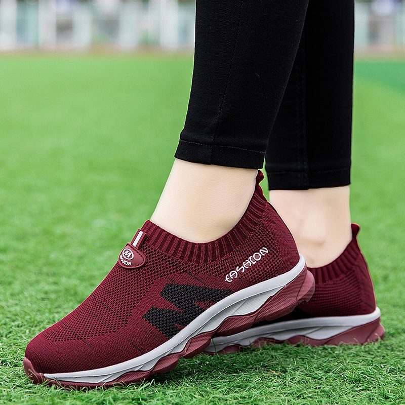 FOKU Sepatu Sneakers Wanita Santai Lembut Sepatu Wanita Olahraga Anti Slip Terbaru