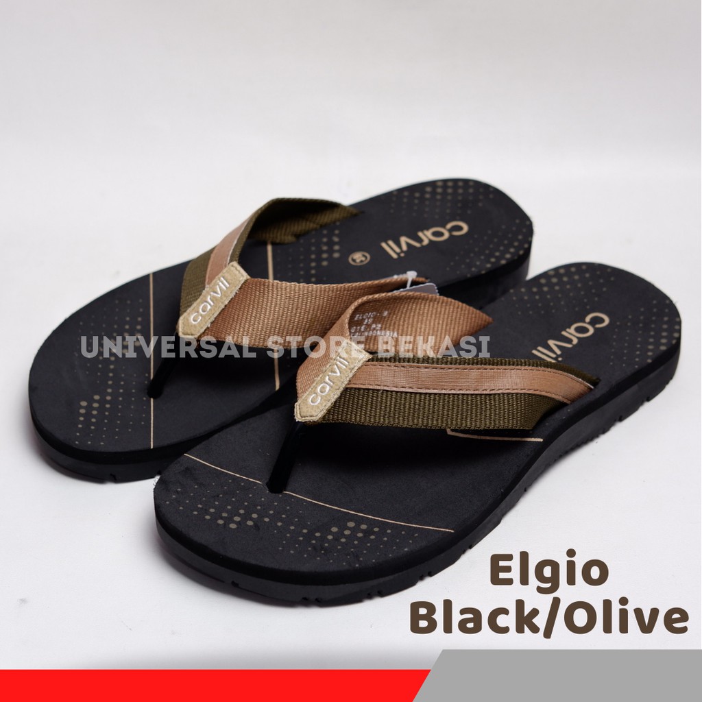 Sandal Pria Carvil Original Anti Air Sendal Jepit Karet Lelaki Laki Cowok Gunung Outdoor Dewasa