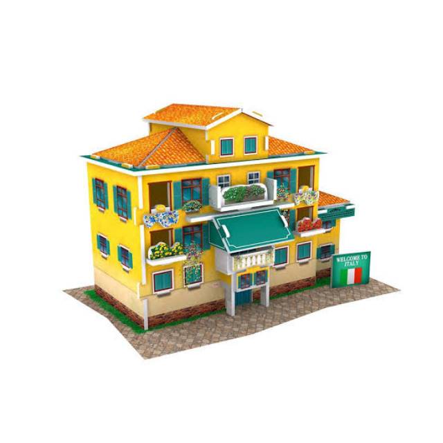 CUBIC FUN 3D WORLD STYLE PUZZLE ITALY FOLK HOUSE