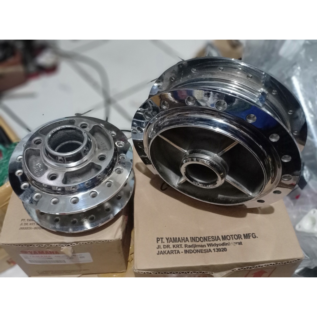 tromol Yamaha RX king depan belakang ORI krom