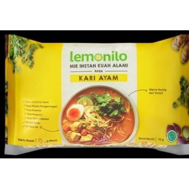 

Lemonilo Mie Instant Kuah Alami Kari Ayam 70g