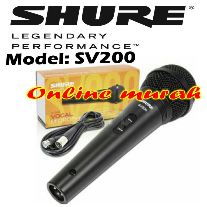 mic shure sv200 shure sv 200 dynamic kabel original