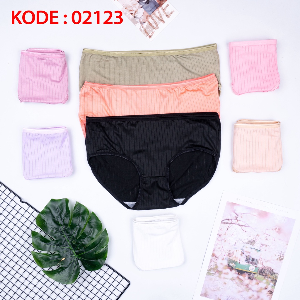 Undies Celana Dalam Wanita Karet Garis Pita CD Jumbo / JUMBO SIZE / CD WANITA CANTIK MOTIF UKURAN BESAR