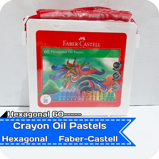 Crayon Oil Pastels Hexagonal 48 - Hexagonal 60 - Hexagonal 72 Faber Castell-Hexagonal 60