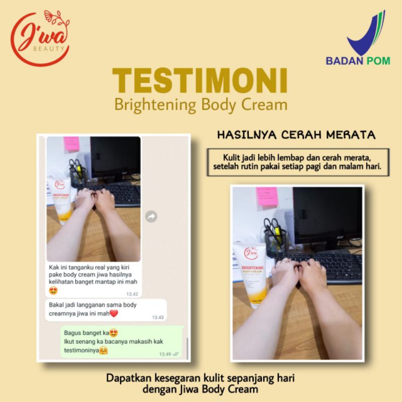 JIWA BEAUTY CARE | Brightening body cream with grape seed