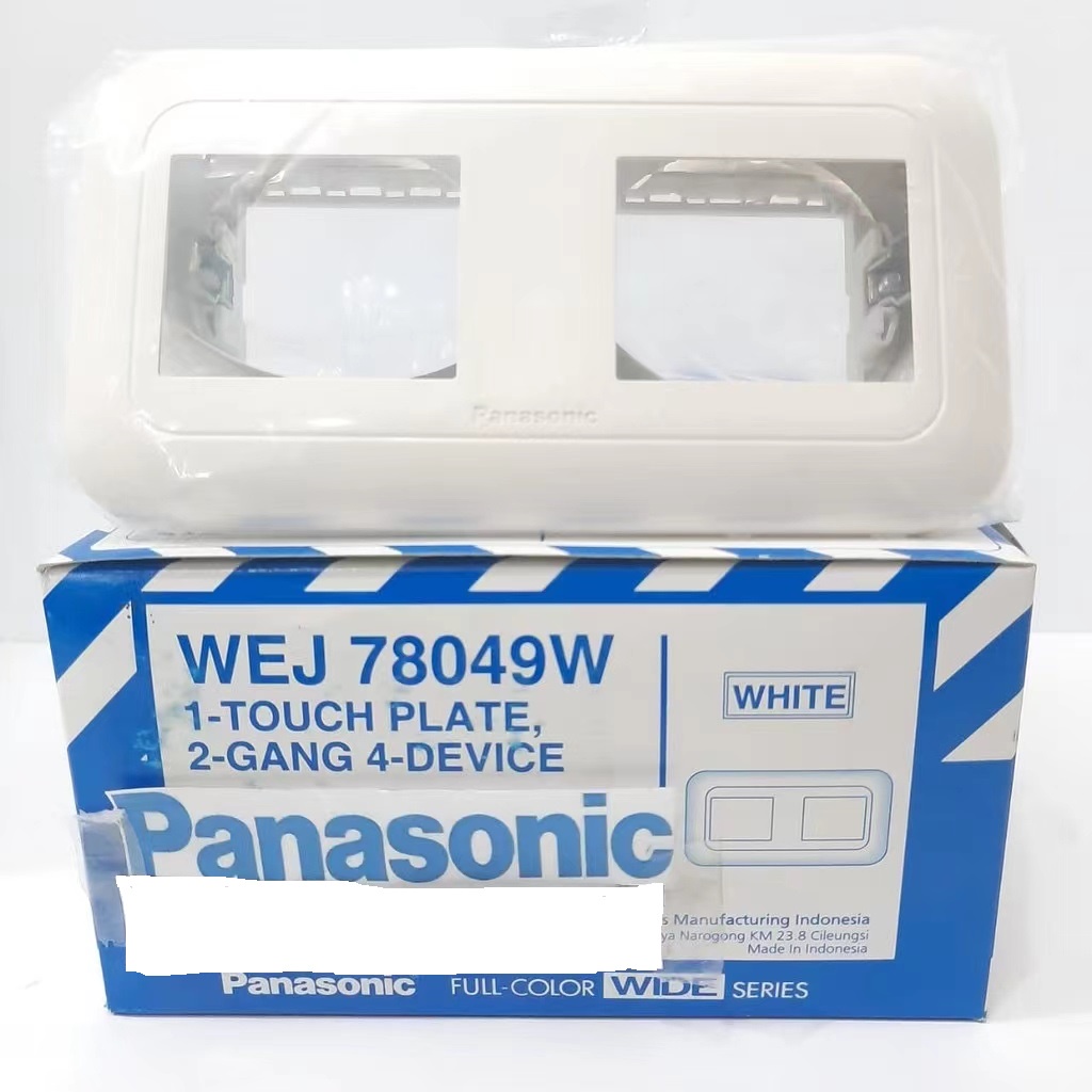 Bingkai Frame Plat Saklar 2 Gang 4 Device Putih Panasonic WEJ 78049 WEJ78049