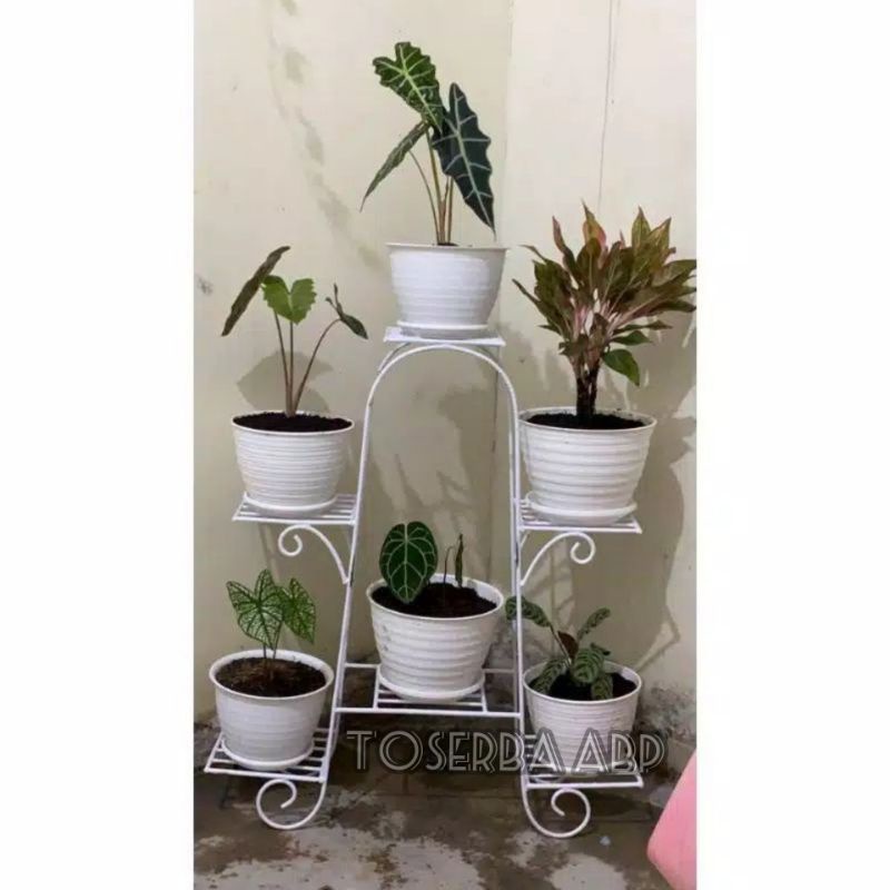 Standing pot murah / rak bunga besi susun 2 / rak susun / rak bunga / standing pot / rak pot besi