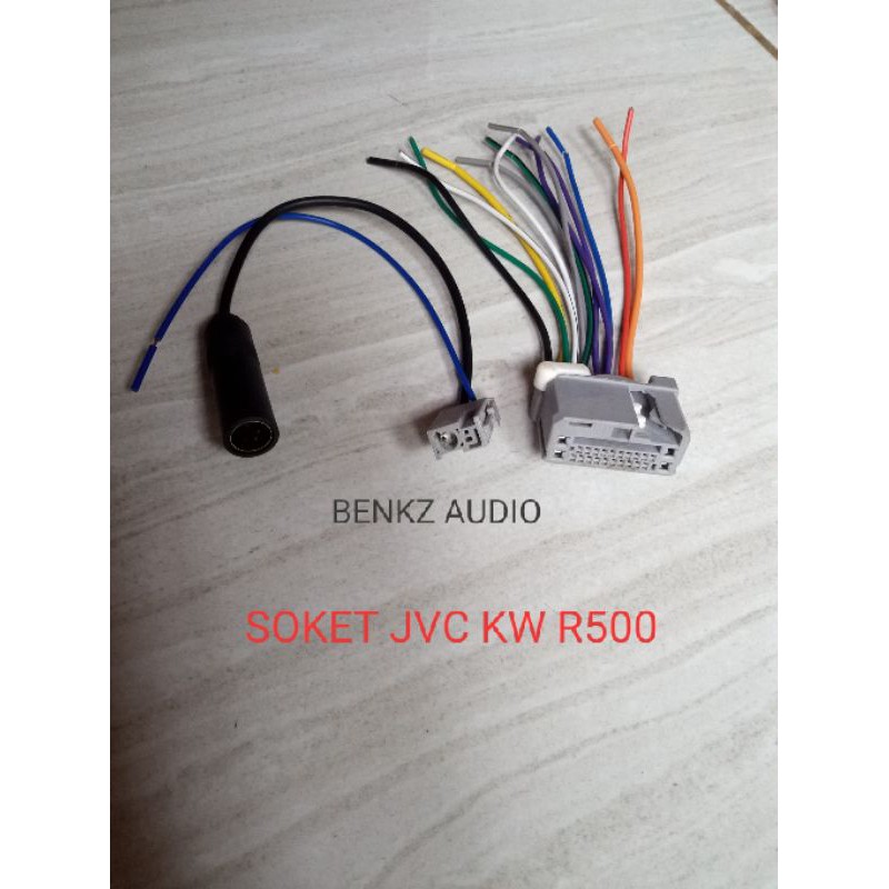 Soket radio tape JVC KW R500 kabel socket head unit jvc kw r500 1 set