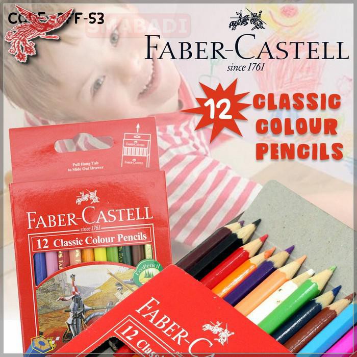

COD - PENSIL WARNA KAYU 12 WARNA PENDEK FABER CASTELL PENDEK - FCO