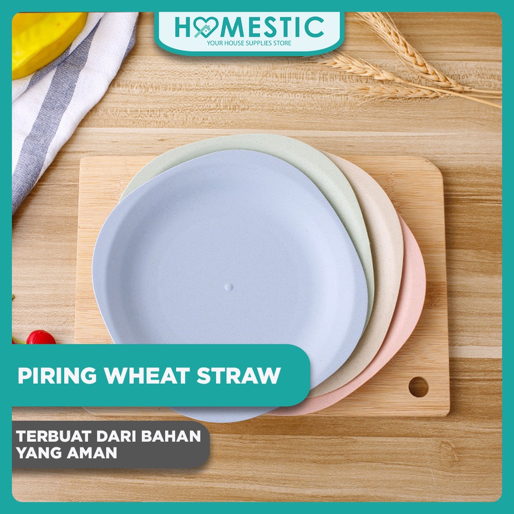 Piring Oval  Wheatstraw Plate Piring Plastik Microwave Warna Warni | BPA Free | Gandum kokoh