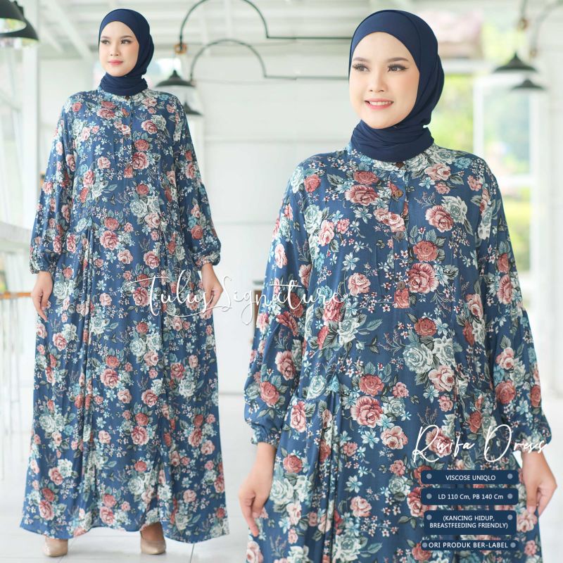 RISIFA DRESS BY TULUS SIGNATURE (DRESS MOTIF) Dress muslimah rekomeded