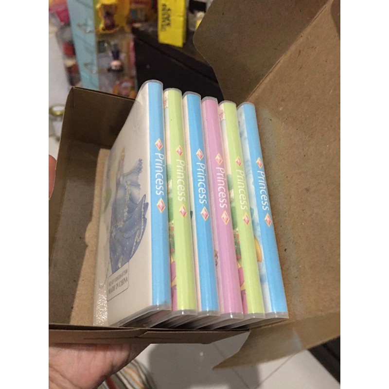 

set of 6 mini notes princess
