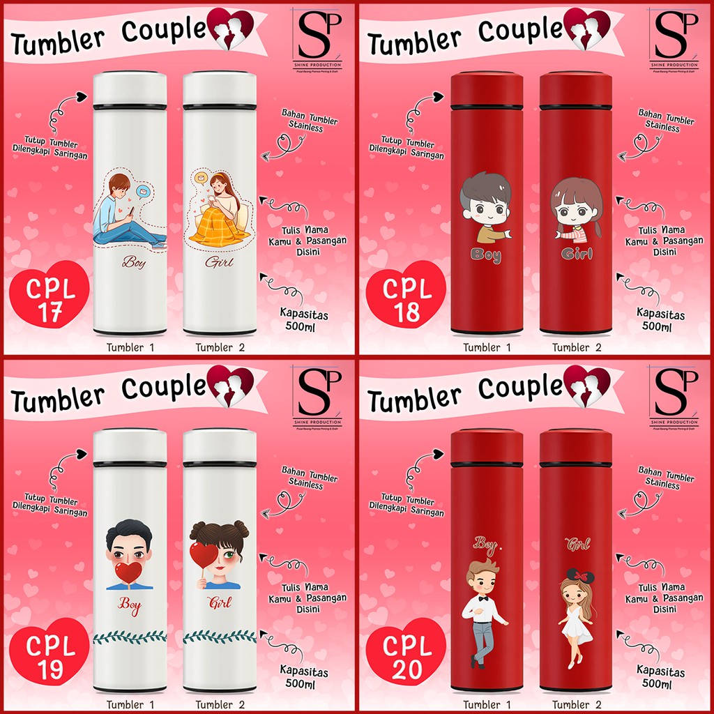 Tumbler Couple Botol Minum Couple Valentine