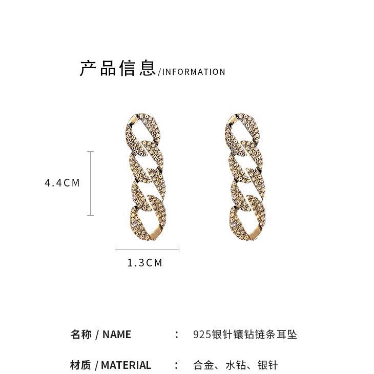 925 jarum perak panjang SHANZUAN rantai anting-anting anting-anting 2021new Korea temperamen fashion