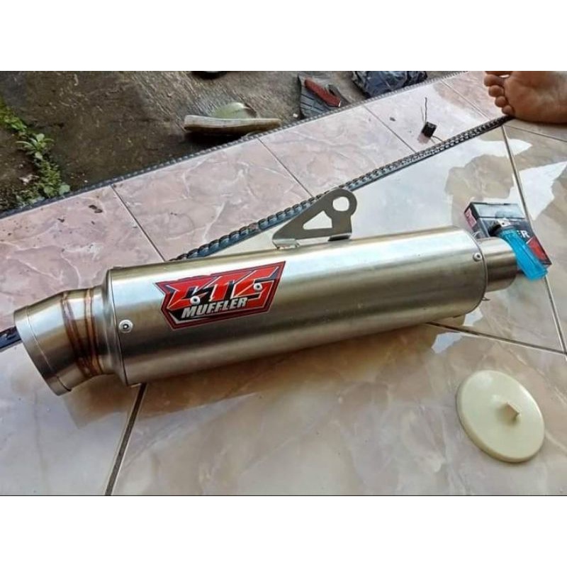 SLINCER KENALPOT CTS MUFFLER KOMPETISI SARTENG(SARANGAN SETENGAH) PANJANG 25CM DIAMETER 50MM COCOK D