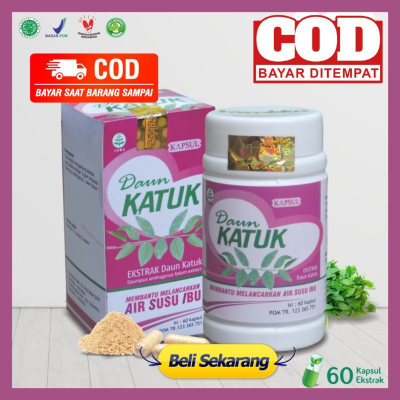 Kapsul DAUN KATUK Asi Booster Pelancar Asi Ibu Menyusui Asi Booster Daun KATUK Esktrak Ibu Menyusui