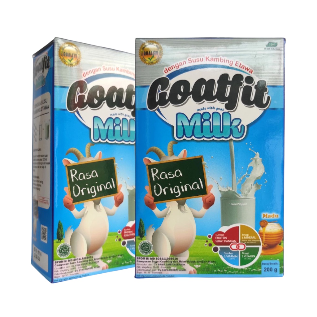 

GOATFIT MILK SUSU KAMBING ETAWA GOAT MILK PLUS MADU 200 GRAM