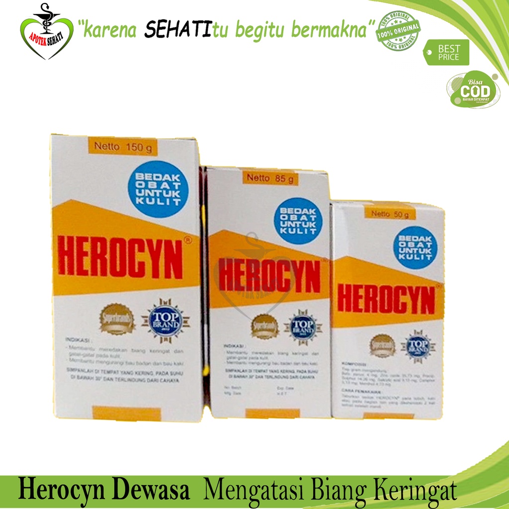 Herocyn Dewasa Bedak Kulit Gatal Biang Keringat Herocyn Powder