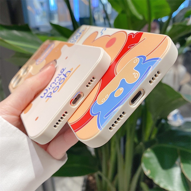 Straight side Pooh case iphone for iphone 13 12 11 pro max X Xs max XR 7 8 plus se2020 side pattern all-inclusive soft shell protective cover